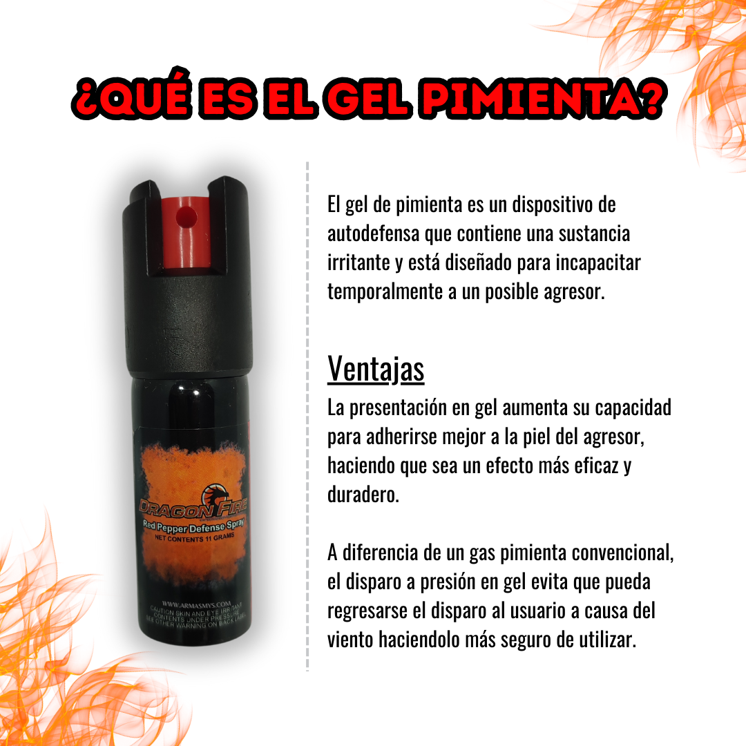 Gel Pimienta Dragon Fire Disparo en chorro